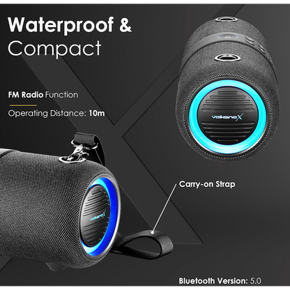 VolkanoX Python Series Bluetooth Speaker - Black | VK-3203-BK