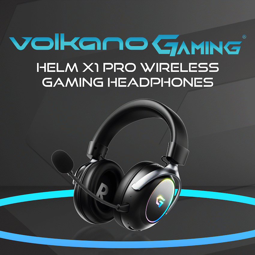 Volkano gaming Helm X1 Pro Wireless Gaming headphone with Tri-mode and ENC mic | VG-222-BK