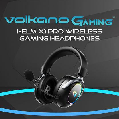 Volkano gaming Helm X1 Pro Wireless Gaming headphone with Tri-mode and ENC mic | VG-222-BK