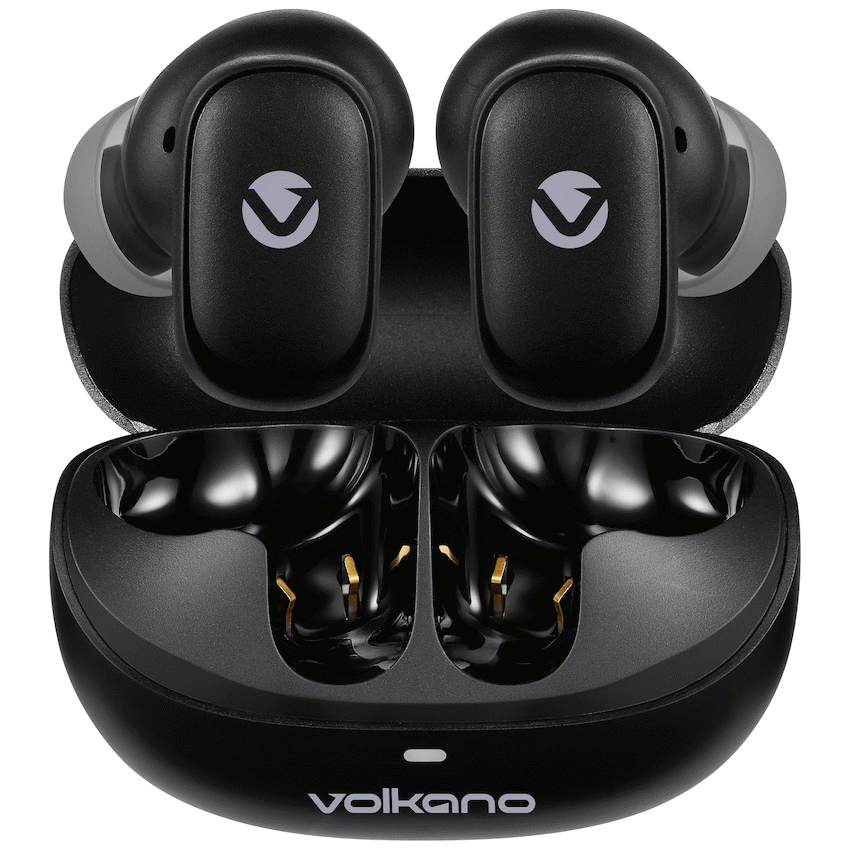 Volkano Sugar-Cube Active Noise Cancelling True Wireless Earphones - Black | VK-2222-BK
