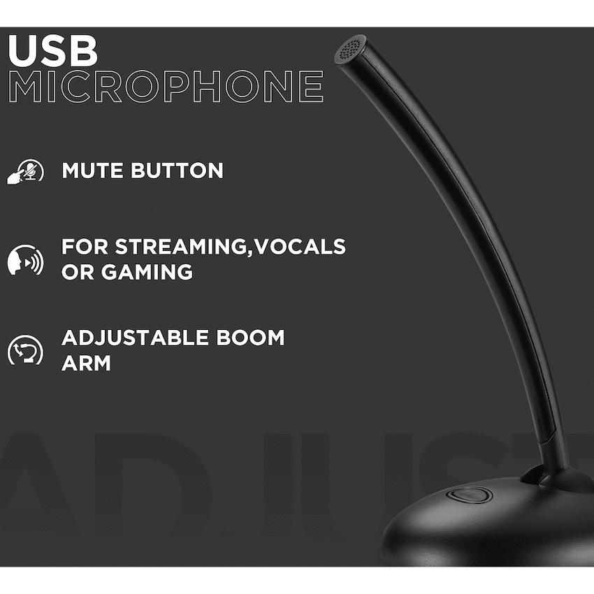 Volkano Stream Desk Series USB Microphone | VK-6504-BK