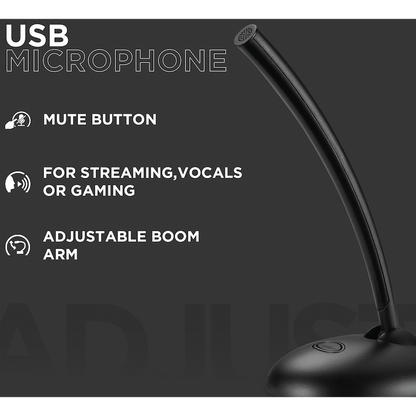 Volkano Stream Desk Series USB Microphone | VK-6504-BK