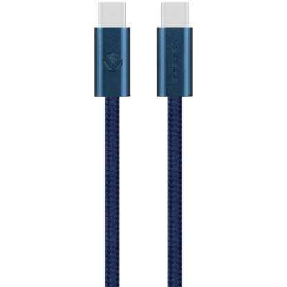 Volkano Weave Series 60w USB C to USB C 1.2m-Blue | VK-30260-BL