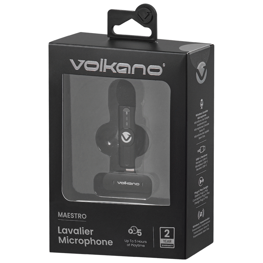 Volkano Maestro Series Lavalier Microphone | VK-30007-BK