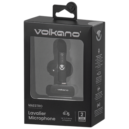 Volkano Maestro Series Lavalier Microphone | VK-30007-BK