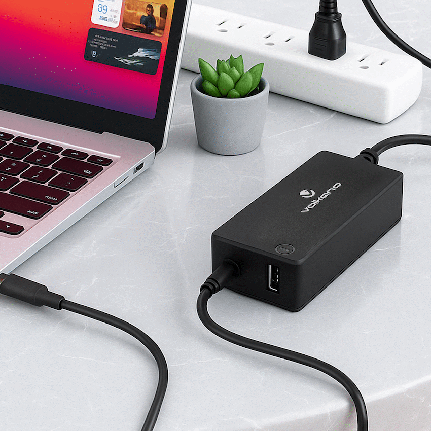 Volkano Brio Plus Series USB-C 65w Laptop Charger | VK-8052-BK