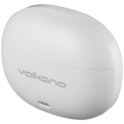 Volkano Pulse Series True Wireless Earphones with Charging Case - White | VK-1164-WT