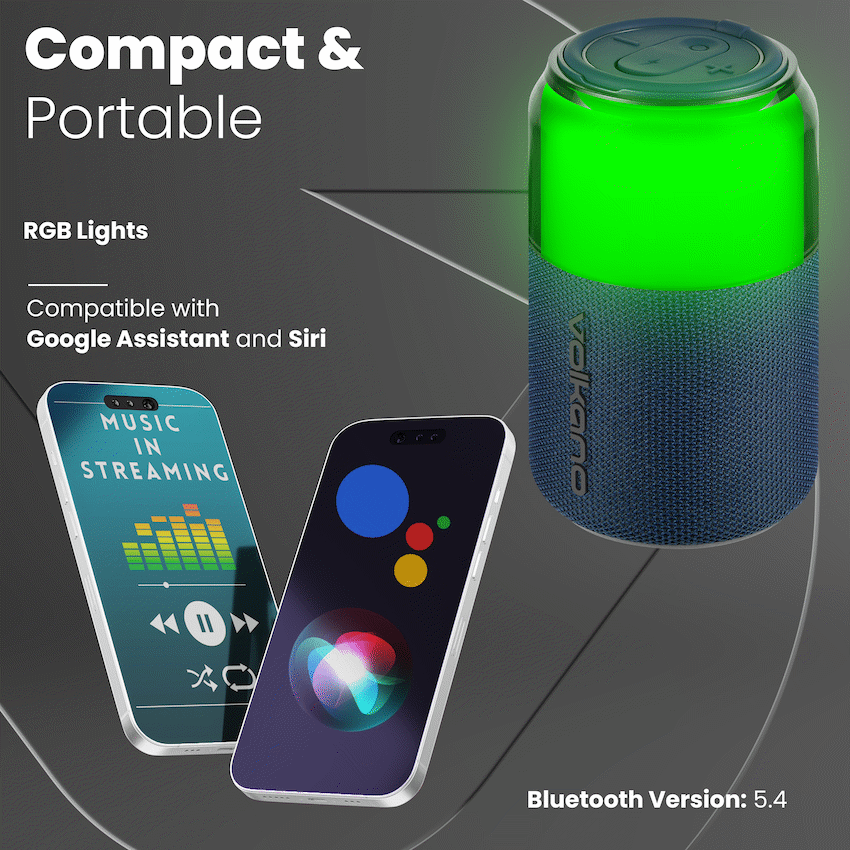 Volkano Neptune Bluetooth Wireless Speaker - Blue | VK-3004-BL