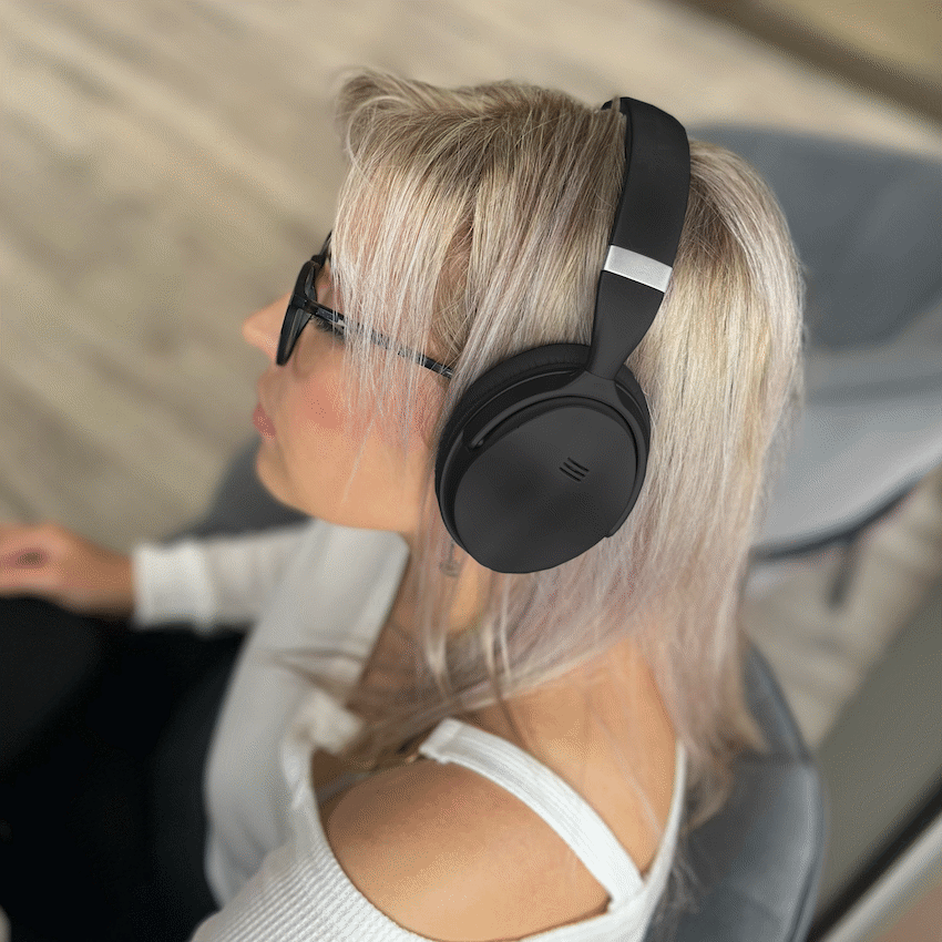 VolkanoX Silenco Series Active Noise-Cancelling Bluetooth Headphones - Black | VK-2003-BK