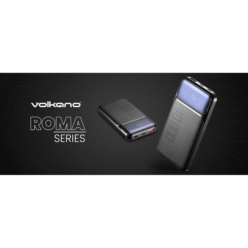 Volkano Roma Series 10000mah P.D. 20W Power Bank | VK-9024-BK
