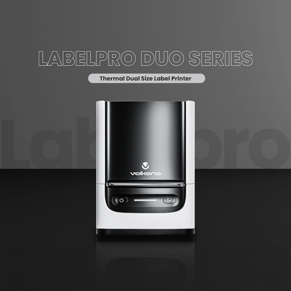 Volkano LabelPro Duo Series Thermal Dual Size Label Printer - Black and White | VK-10011-BWT