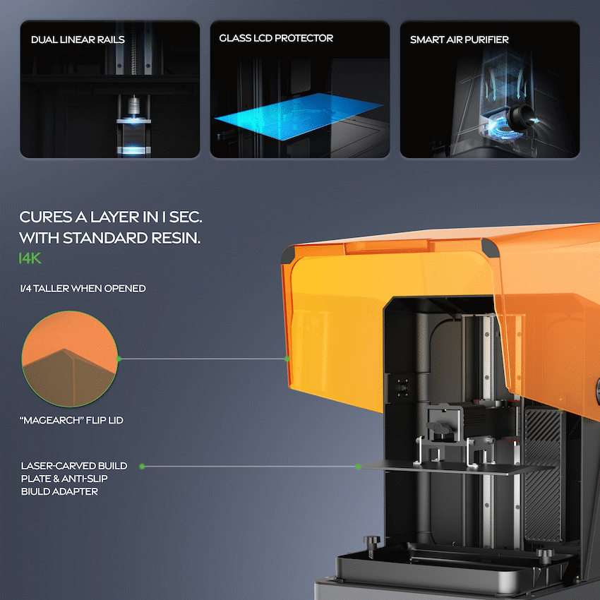 Creality Halot Mage S Resin 3D Printer, 223x126x230 | CR-HALOT-MAGE-S
