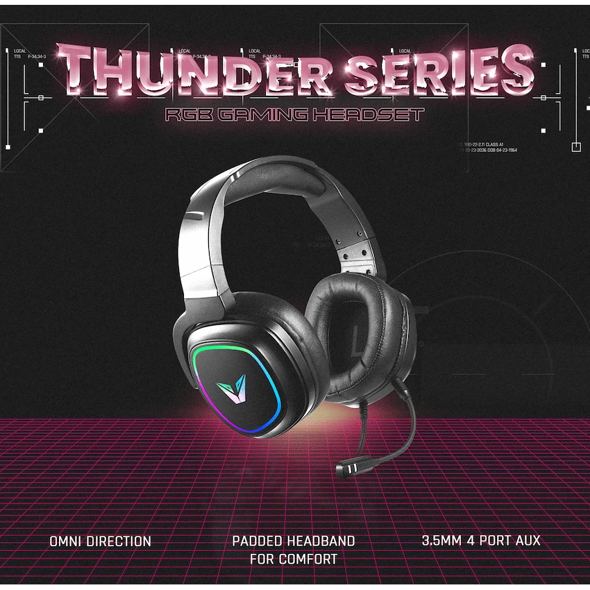 VX Gaming Thunder series Gaming Headset RGB | VX-242-BK
