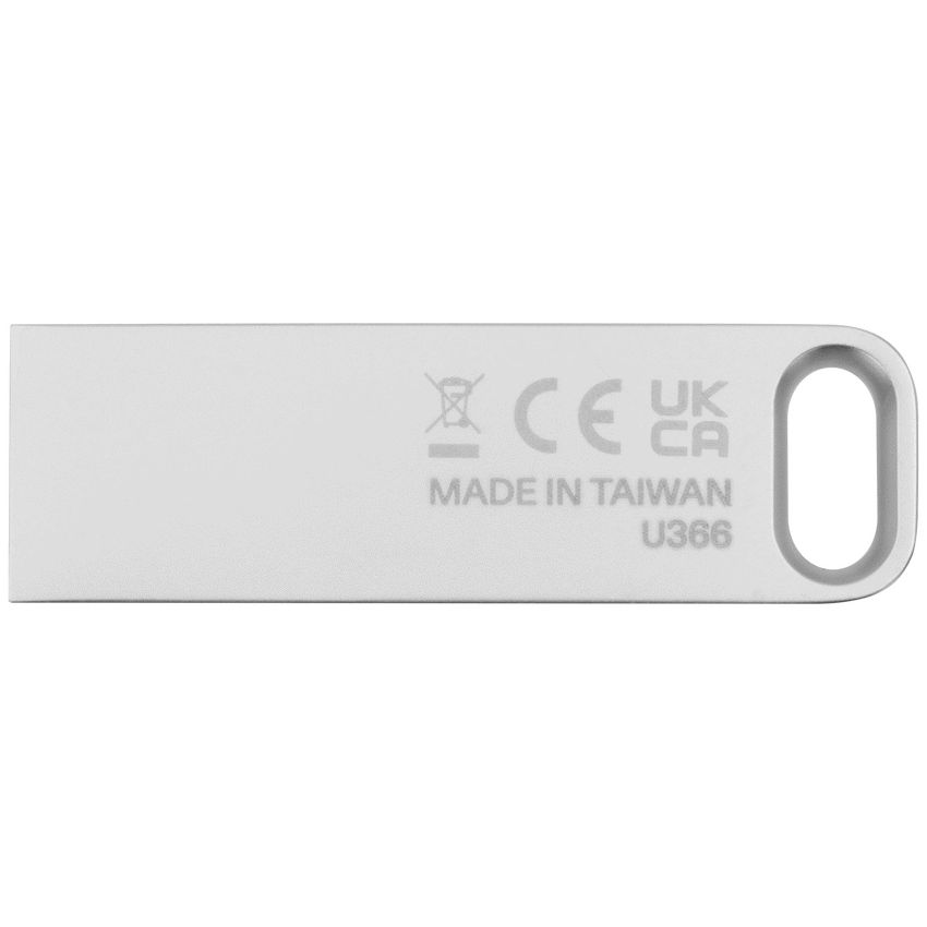 Kioxia TransMemory U366 32GB USB 3.2 Gen 1 Metal Type-A Flash Drive (Silver) | LU366S032GG4