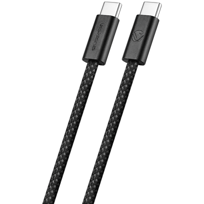 Volkano Weave Series 60w USB C to USB C 1.2m-Black | VK-30260-BK