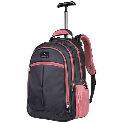 Volkano Orthopaedic Trolley Backpack 27L - Dark Grey/Pink | VK-7094-DGRPK