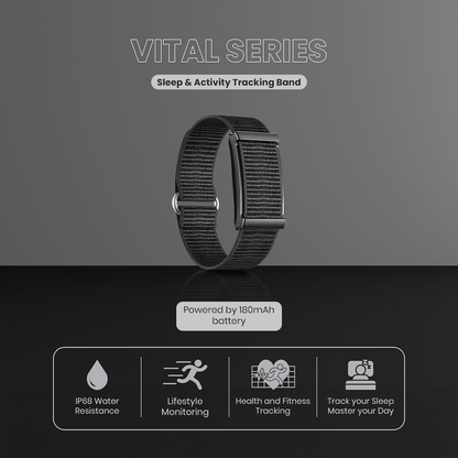 Volkano Vital Series Sleep & Activity Tracking Band | VK-5099-BK