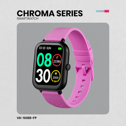 Volkano Chroma Series Smartwatch with Flamingo Pink Strap | VK-5088-FP