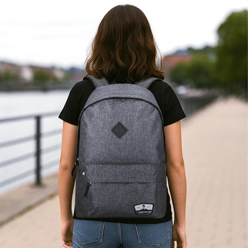 Volkano Distinct 15.6 Laptop Backpack - Grey Melange | VK-9129-GM