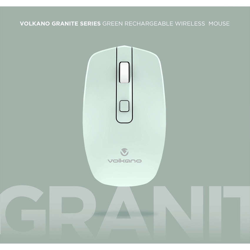 Volkano Granite Series Rechargeable Wireless Mouse - Green | VK-20196-GR
