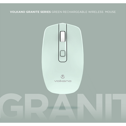 Volkano Granite Series Rechargeable Wireless Mouse - Green | VK-20196-GR
