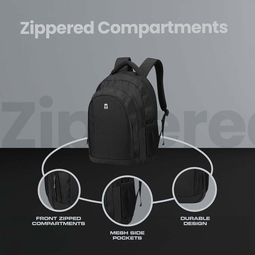 Volkano Stealth 15.6" Laptop Backpack - Black | VK-7004-BK