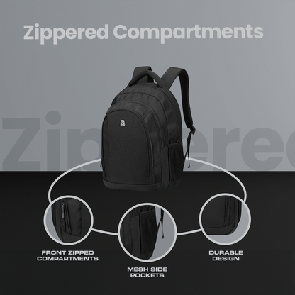 Volkano Stealth 15.6" Laptop Backpack - Black | VK-7004-BK