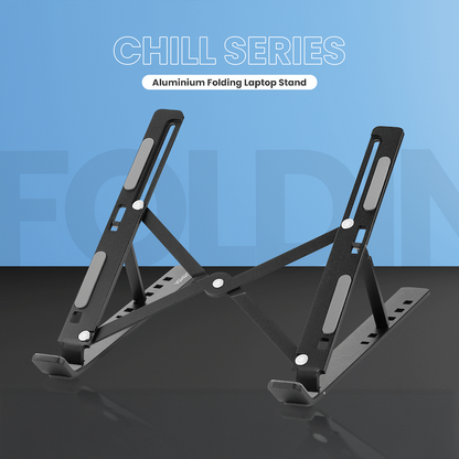 Volkano Chill series aluminium folding laptop stand | VK-8147-BK