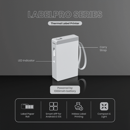 Volkano LabelPro Series Thermal Label Printer - White | VK-10010-WT