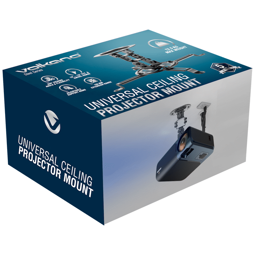 Volkano Steel Series Projector Ceiling Mount | VK-4019-BK