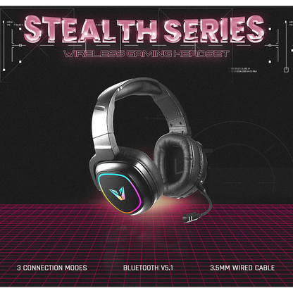 VX Gaming Stealth Series Wireless Gaming Headset - RGB | VX-244-BK