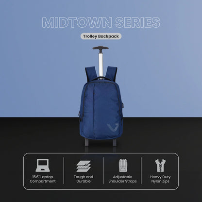 Volkano Midtown Trolley Backpack - Navy | VK-9170-NV
