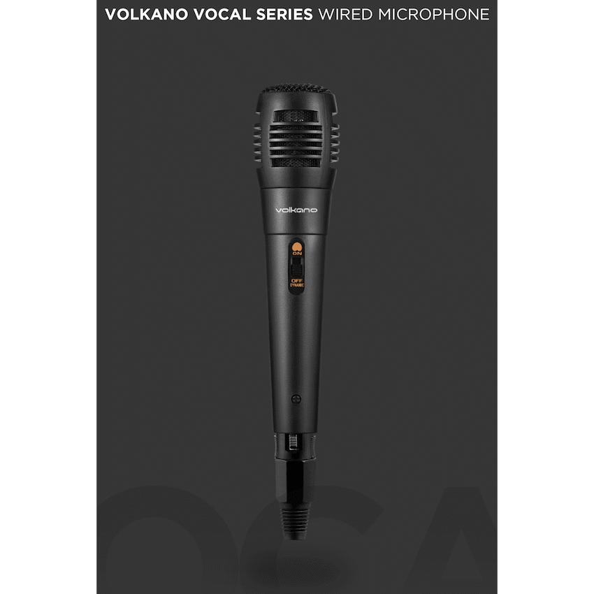 Volkano Vocal Series ABS Wired Microphone - Black | VK-30027-BK