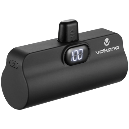 Volkano Relief Pro Power Bank - 5000mAh Type-C Direct Plug-In | VK-9027-BK[V2]
