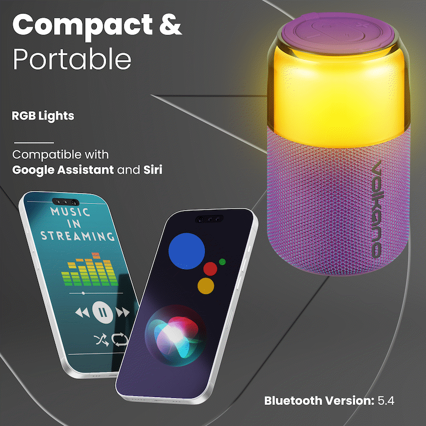 Volkano Neptune Bluetooth Wireless Speaker - Purple | VK-3004-PR