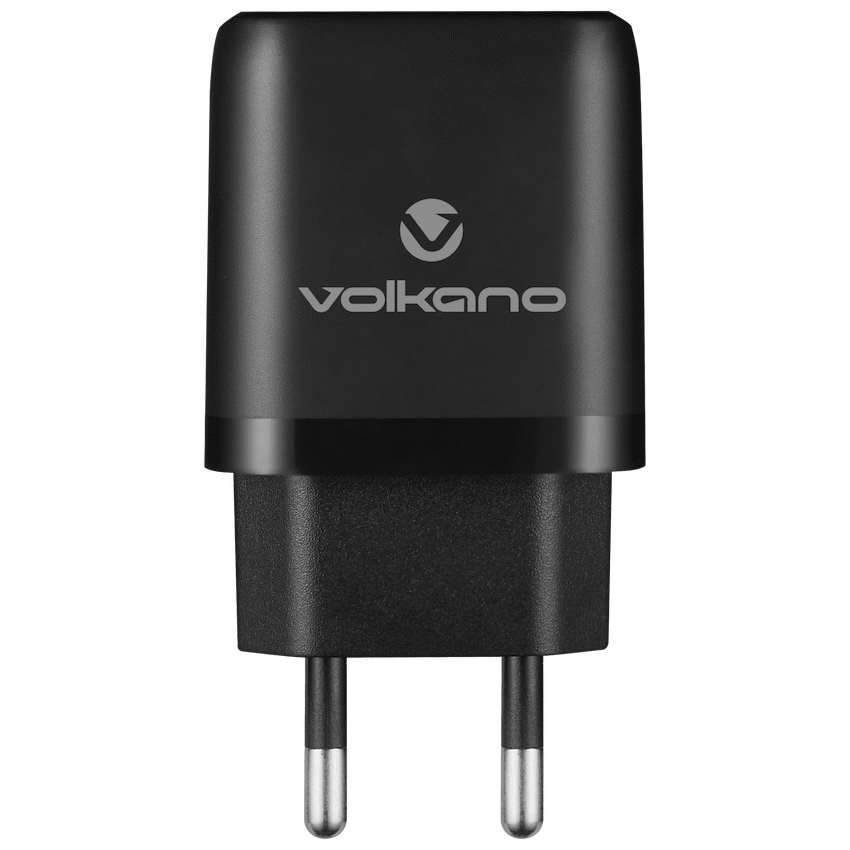 Volkano Volt-C Series Dual USB and USB-C Wall Charger with USB to USB-C Cable Included | VK-5002C-BK[V2]