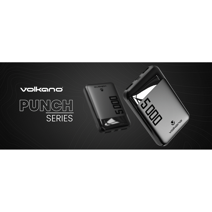 Volkano Punch Series 5000mah Power Bank | VK-9020-BK