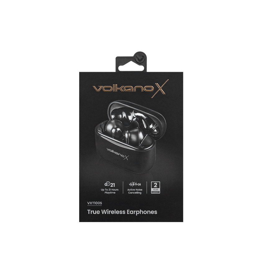 VolkanoX VXT100S TWS Earphones - Black | VKX-1121-BK