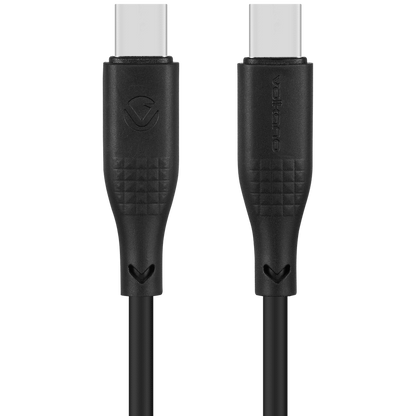 Volkano Nova Series USB C to USB C 100W 1.2m TPE cable-Black | VK-30086-BK