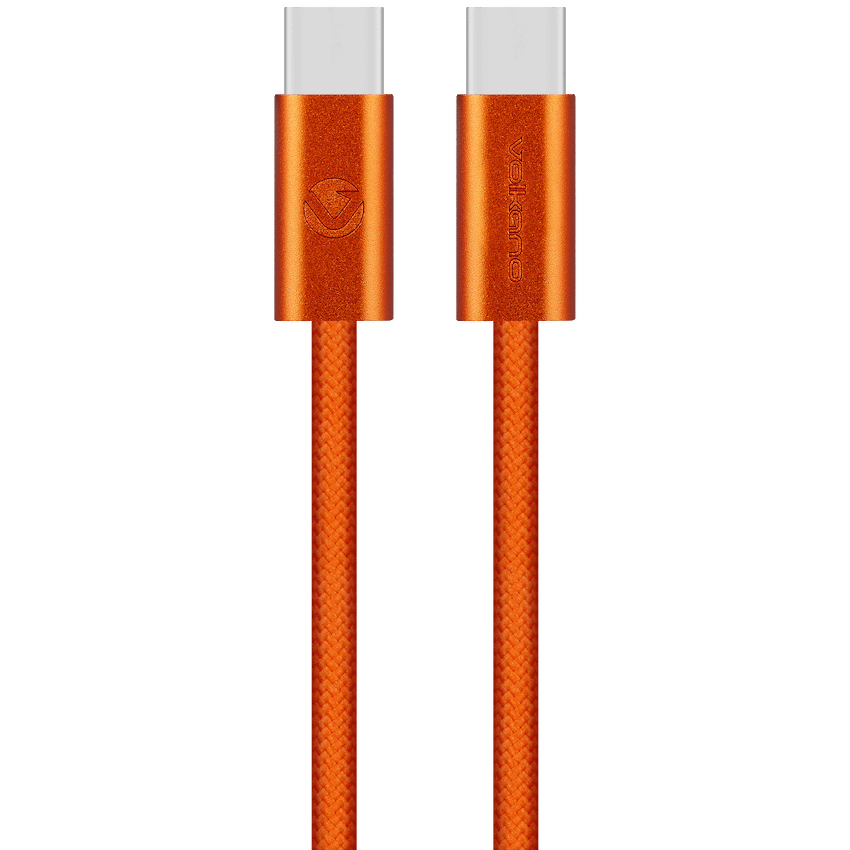 Volkano Weave Series 60w USB C to USB C 1.2m-Orange | VK-30260-OR