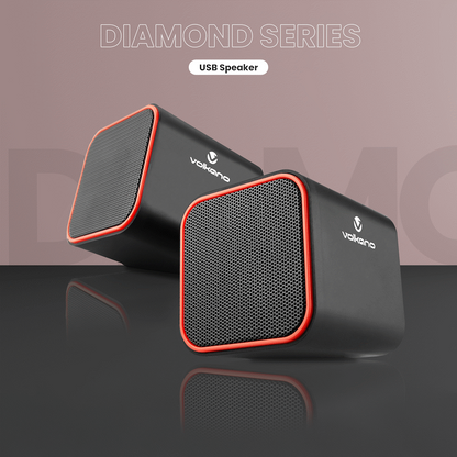 Volkano Diamond Series USB Speaker - Red | VB-702-RED