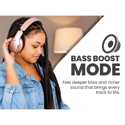 Volkano Phonic Series Bluetooth Full-Size Headphones - Rose Gold | VK-2002-GD