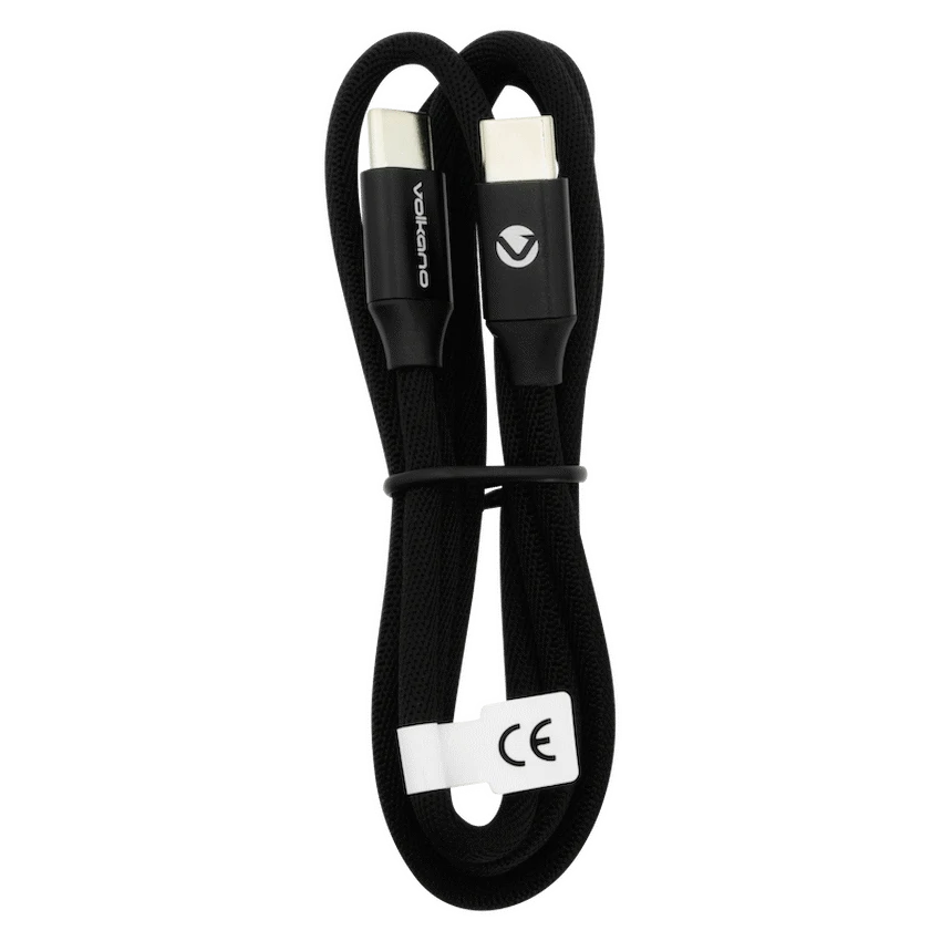 Volkano On-The-Go Type-C to Type-C 30w Cable - Black | VK-PDQ-303-BK