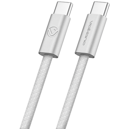 Volkano Weave Series 60w USB C to USB C 1.2m-White | VK-30260-WT