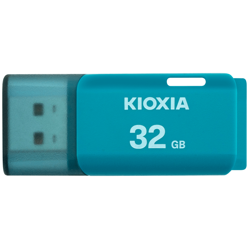 Kioxia TransMemory U202 32GB USB 2.0 Type-A Flash Drive (Aqua) | LU202L032GG4