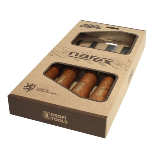 Narex 4Pc Wood Line Plus PREMIUM Bevel Edge Chisel Set | 061863202