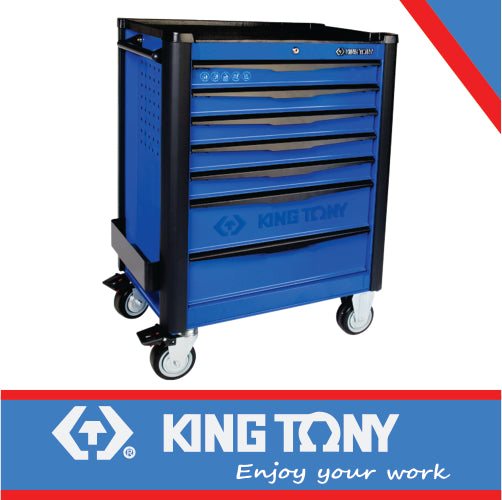 KING TONY TOOL TROLLEY 7 DRAW BALL BEARING SLIDES | 87934 7BF B