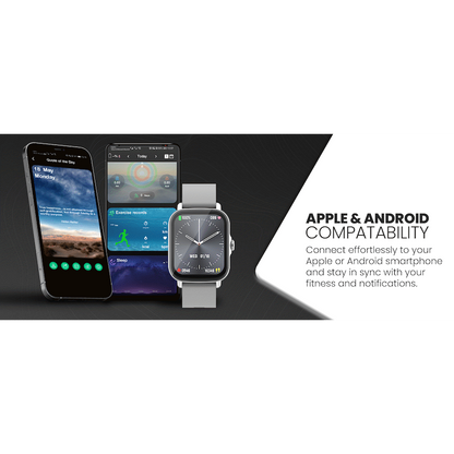 Volkano Active Tech Serene series Watch with heart rate monitor - Silver | VK-5072-SL[V2]