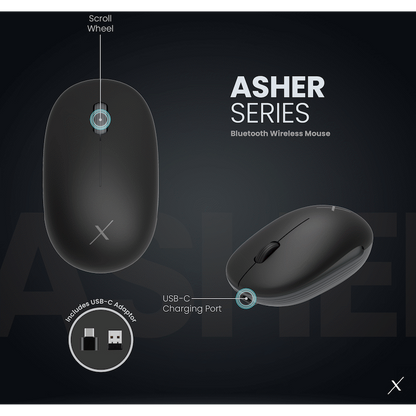 VolkanoX Asher Bluetooth Wireless Mouse - Graphite | VKX-203-GT