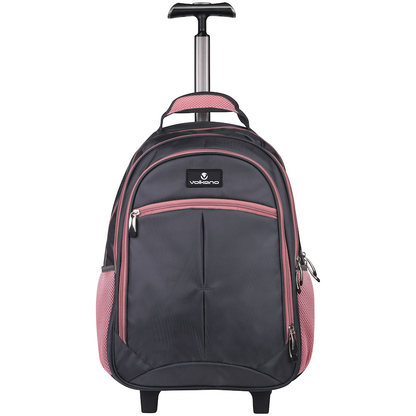 Volkano Orthopaedic Trolley Backpack 27L - Dark Grey/Pink | VK-7094-DGRPK